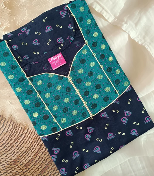 Timeless Elegance Graceful Piping Cotton Night