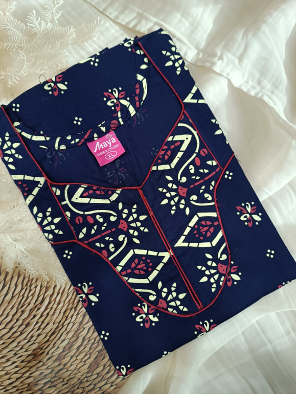 Timeless Elegance Graceful Piping Cotton Night
