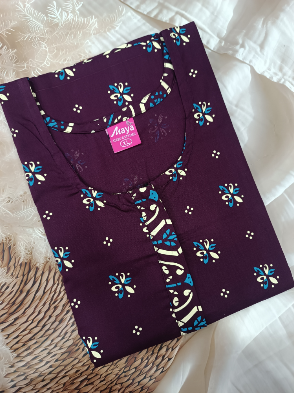 Luxurious Pure Cotton Nighty with Zip Closure