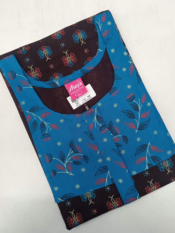 Luxurious Pure Cotton Nighty with Zip Closure