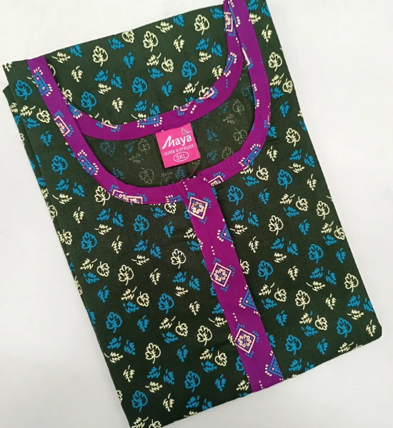 Luxurious Pure Cotton Nighty with Zip Closure