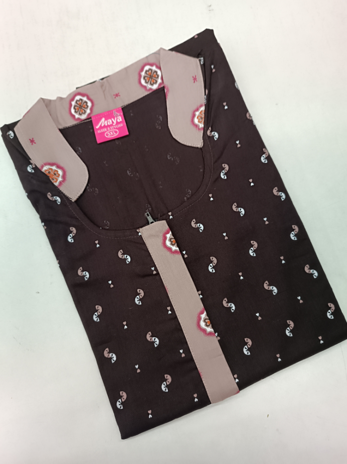 Chic Elite Collar Cotton Nithy with a Zip Closure