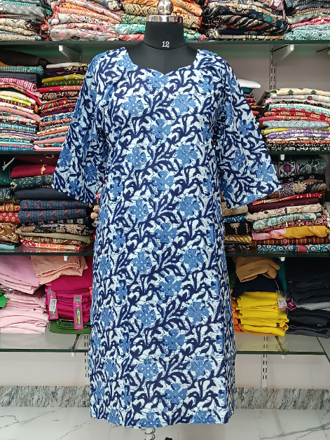 Maya Cotton Side Charm Kurti