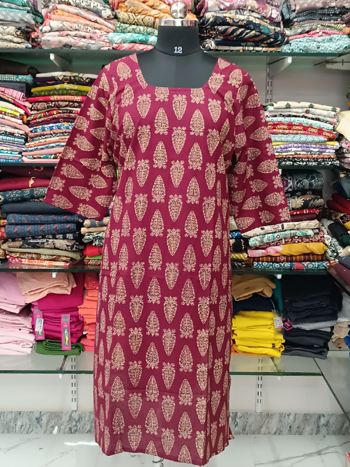 Maya Cotton Side Charm Kurti