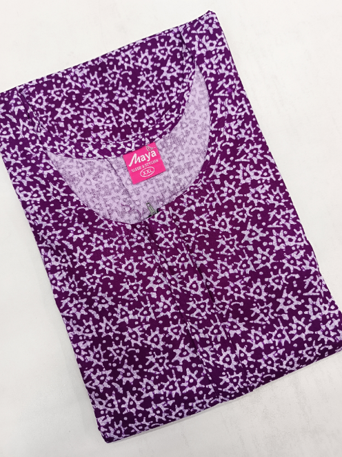Luxurious Pure Cotton Nighty with Zip Closure