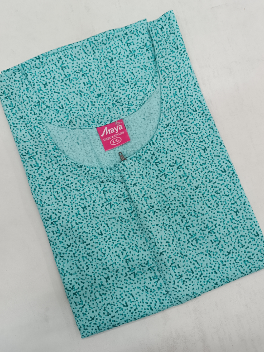 Luxurious Pure Cotton Nighty with Zip Closure