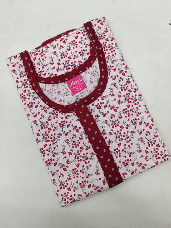 Luxurious Pure Cotton Nighty with Zip Closure