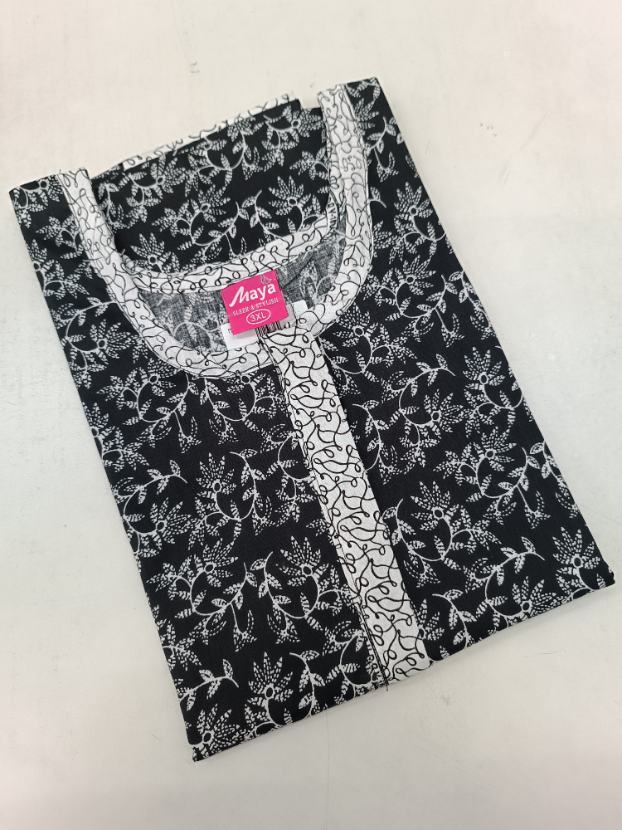 Luxurious Pure Cotton Nighty with Zip Closure