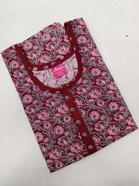 Luxurious Pure Cotton Nighty with Zip Closure