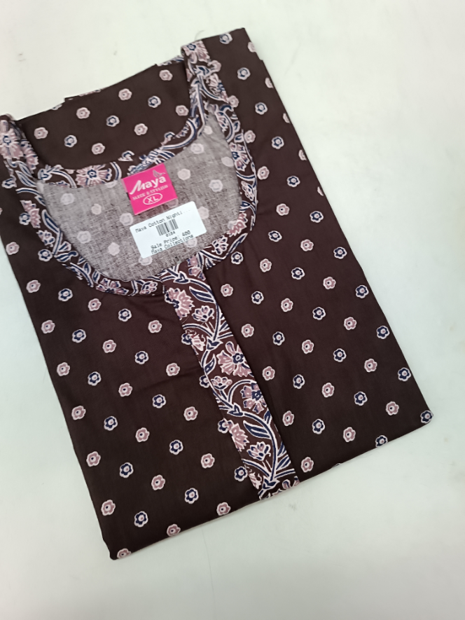 Luxurious Pure Cotton Nighty with Zip Closure