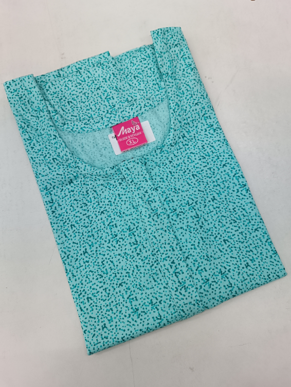 Luxurious Pure Cotton Nighty with Zip Closure