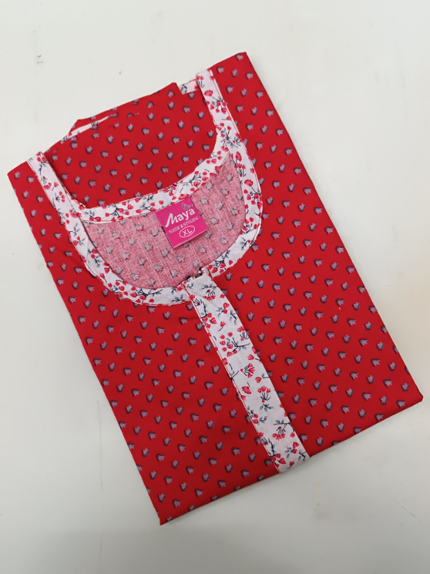 Luxurious Pure Cotton Nighty with Zip Closure